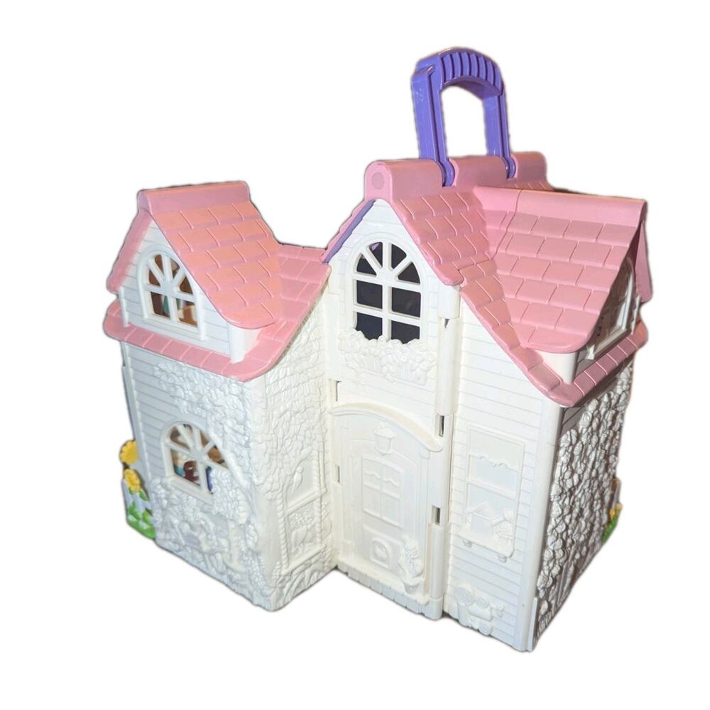 Fisher-Price Pink Dollhouse Portable Playset with Carry Handle - Picture 5 of 5